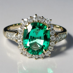 daily wear women emerald and diamond ring